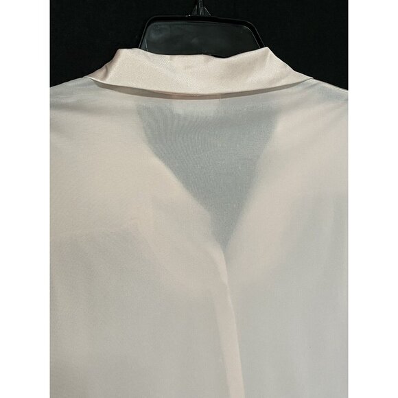 Vanity Fair Robe House Coat Pink Pearlized Buttons Nylon Size M Medium Vintage - Picture 7 of 9